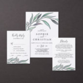 Purple and Green Eucalyptus Elopement Reception Invitation (Personalise this independent creator's collection.)
