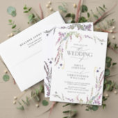 Formal Purple Wildflower Wedding Invitation (Personalise this independent creator's collection.)