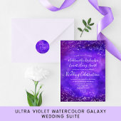 Starry Night Galaxy Bridal Shower Invitation