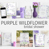 Love is in Bloom Purple Wildflower Bridal Shower Edible Frosting Rounds