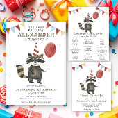 Raccoon birthday time capsule message
