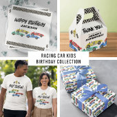 Kids Race Car Any Age Birthday Photo Invitation