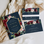 Radiant Bloom Wedding Reserved Sign Invitation