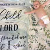 Real Gold Foil Rainbow Baby Girl Shower Blessings Foil Card