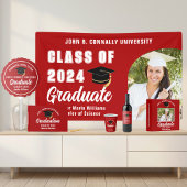Red White Custom Class of 2025 Graduation Party Cake Pops
