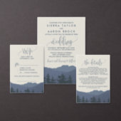 Retreat to the Mountains Wedding Invitation (Personalise this independent creator's collection.)