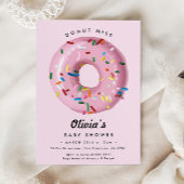 Pink Rainbow Sprinkle Donut Bridal Shower Invitation