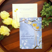 Two Hearts Rustic Blue Wedding Envelope