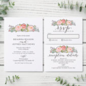 Rose Garden Floral Save The Date Photo Card (Personalise this independent creator's collection.)