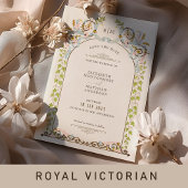 Royal Victorian Elegant Floral Wedding Classic Round Sticker