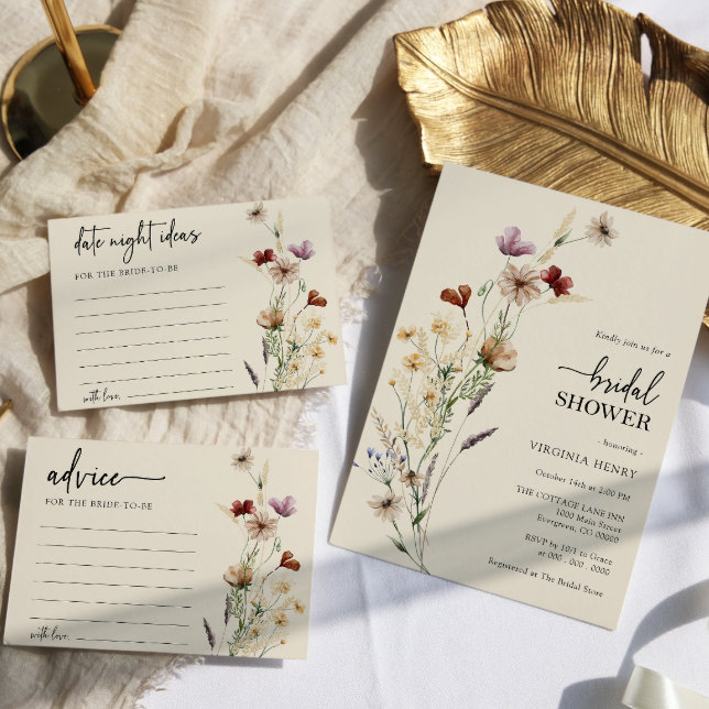 Painted Floral Wedding Invitation | Paper Source