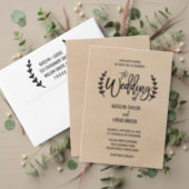 Rustic Chic Faux Kraft Wedding Wishing Well Enclosure Card (Personalise this independent creator's collection.)