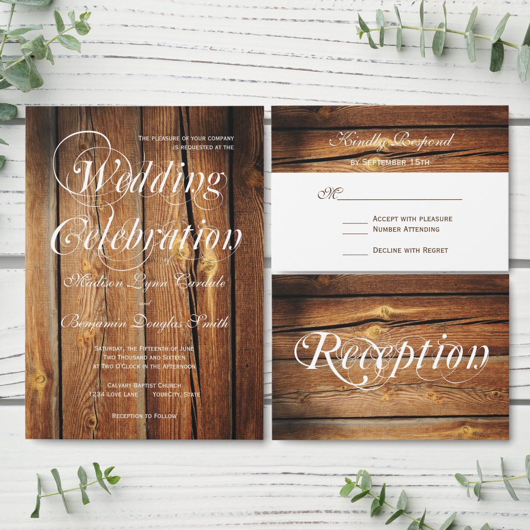 Rustic Country Barn Wood Blank Thank You Cards | Zazzle