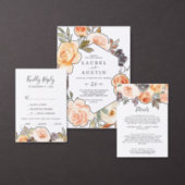 Rustic Earth Florals Wedding Invitation Envelope (Personalise this independent creator's collection.)