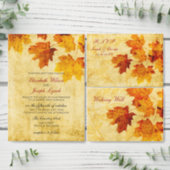 fall autumn  leaves  wedding table seating card (Personalise this independent creator's collection.)