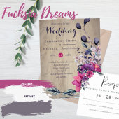 Rustic Fuchsia Floral Woodland Wedding