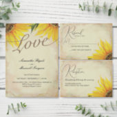 Yellow Sunflower Wedding Invitation (Personalise this independent creator's collection.)