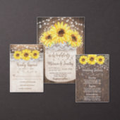 Country Lace and Sunflowers Wedding Invitations (Personalise this independent creator's collection.)