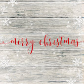 Rustic Wood Merry Christmas Photo - Greeting Card