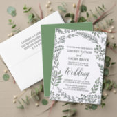 Green Rustic Wreath Bridal Shower Recipe Cards (Personalise this independent creator's collection.)