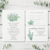 Sensational Succulents Wedding Details Enclosure Card (Personalise this independent creator's collection.)