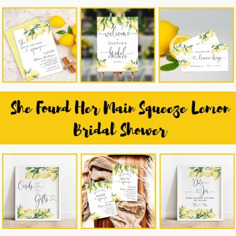 She found her Main Squeeze Bridal Shower QR Code Invitation | Zazzle