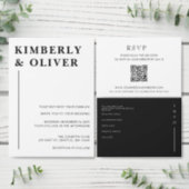 "black and white" damask  rsvp invitation postcard (Personalise this independent creator's collection.)