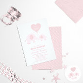 Pink Blush Elephant Girl Baby Shower Diaper Raffle