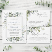 Eucalyptus Greenery Watercolor Wedding RSVP Postcard (Personalise this independent creator's collection.)