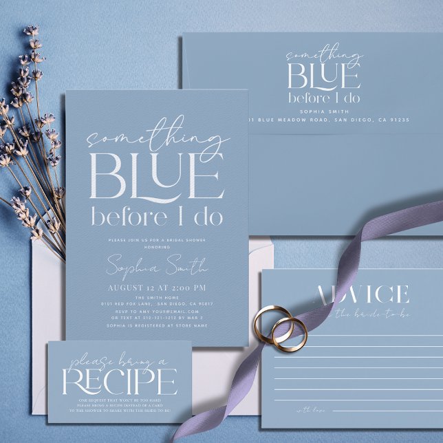 Something Blue Before I Do Bridal Shower Invitation | Zazzle