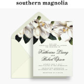 Southern Magnolia Botanical Wedding Escort Cards