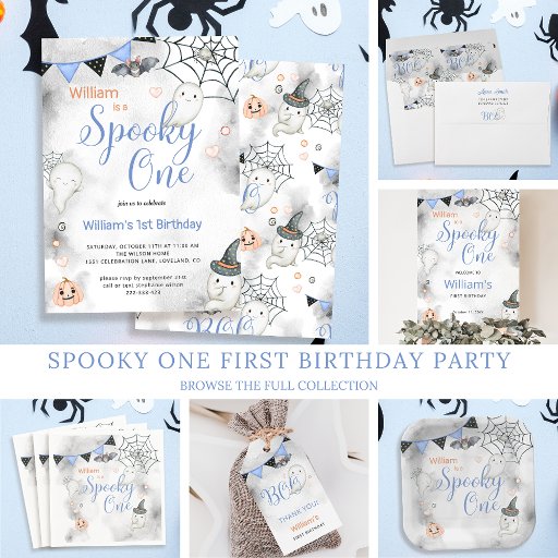 Spooky One Cute Halloween Ghost 1st Birthday Party Favor Bag | Zazzle