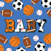 Sports Baby Shower Co-ed Theme Boy Blue Invitation