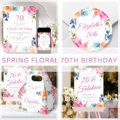 Elegant Floral 70th Birthday Invitation | Zazzle