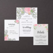Blush Peonies Change of Plans Shower Announcement (Personalise this independent creator's collection.)