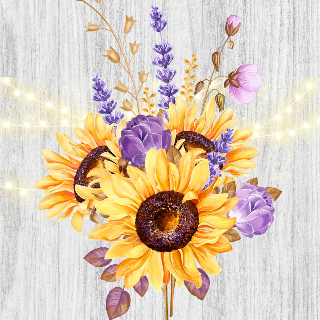 Purple Rustic Peony Sunflowers Wedding Invitation | Zazzle