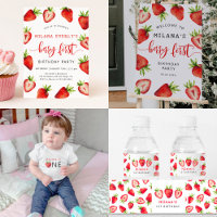 Strawberry party: Ava is 1! - Chickabug