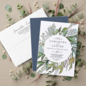 Summer Greenery Graduation Party Invitation (Personalise this independent creator's collection.)