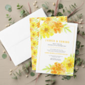 Yellow wedding vow renewal 1 year on happily after invitation (Personalise this independent creator's collection.)