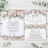 Summer Rose Garden Floral Bridal Shower Invitation (Personalise this independent creator's collection.)