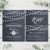 Midnight String Lights Birthday Party Invitation (Personalise this independent creator's collection.)