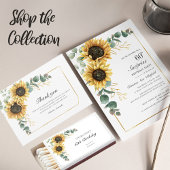 Eucalyptus Sunflower Floral Script 60th Birthday Invitation