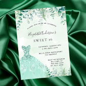 Sweet 16 enchanted forest dress budget invitation flyer