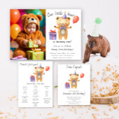 Watercolor bear birthday time capsule message