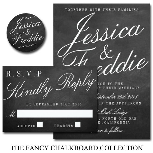 The Fancy Chalkboard Wedding Collection Programs Zazzle