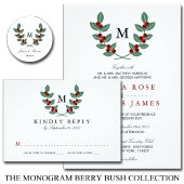 The Monogram Berry Bush Wedding Collection Enclosure Card