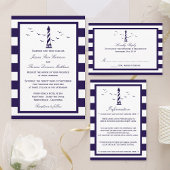 The Nautical Lighthouse Wedding Collection RSVP Card