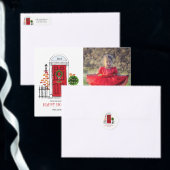 The Red Holiday Christmas Door Greeting Card