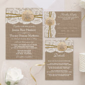 The Rustic Sand Dollar Beach Wedding Collection Enclosure Card