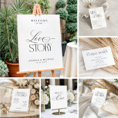 Timeless Luxe Script Grazing Station Wedding Sign